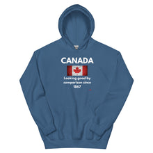 Load image into Gallery viewer, 'Canada: Looking Good By Comparison Since 1867' Unisex Hoodie