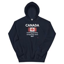 Load image into Gallery viewer, 'Canada: Looking Good By Comparison Since 1867' Unisex Hoodie